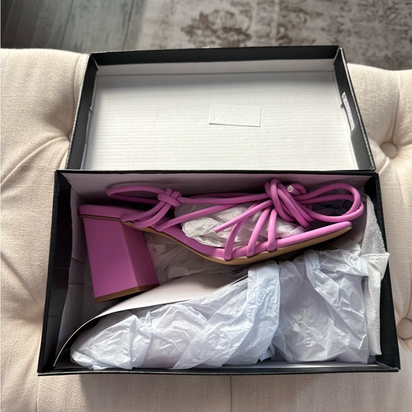 NEW‎ PrettyLittleThing Pink Strappy Heeled Sandals Size 7 - Picture 9 of 9